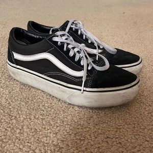 Black Platform Vans